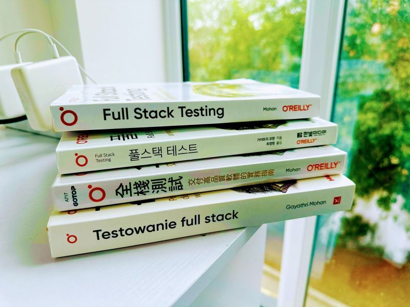Full Stack Testing book translated into multiple languages
